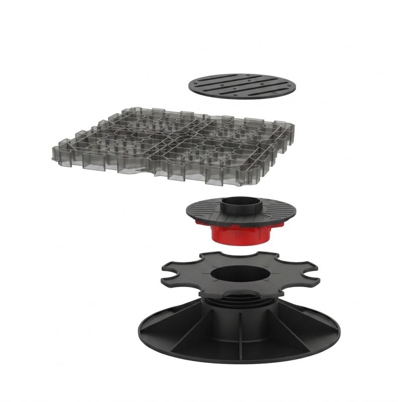 Plot terrasse réglable pour Unisol (non inclus) avec tête lisse - Solidor