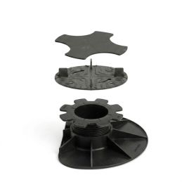 Demi plot de terrasse dalle de 35 à 350 mm - Avec cale amortisseur - Solidor