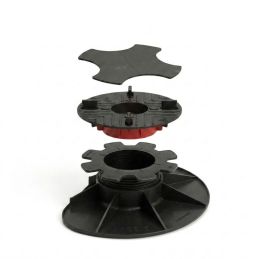 Demi plot de terrasse dalle 58 à 373 mm - Avec cale amortisseur - Autonivelant - Réglable par dessus - Solidor