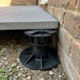 Demi plot de terrasse dalle de 35 à 350 mm - Avec cale amortisseur - Solidor