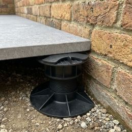 Demi plot de terrasse dalle de 35 à 350 mm - Avec cale amortisseur - Solidor