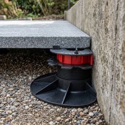 Demi plot de terrasse dalle de 55 à 370 mm - Sans Cale amortisseur - Réglable par le dessus - Solidor