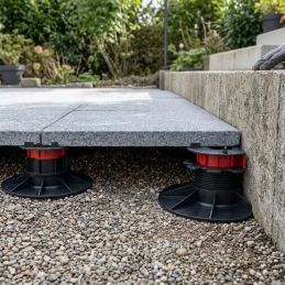 Demi plot de terrasse dalle 55 à 370 mm - Sans cale amortisseur - Autonivelant -Réglable par dessus - Solidor