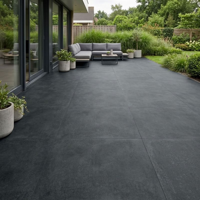 Terrasse en carrelage Mirage Glocal Absolute GC06, mise en situation