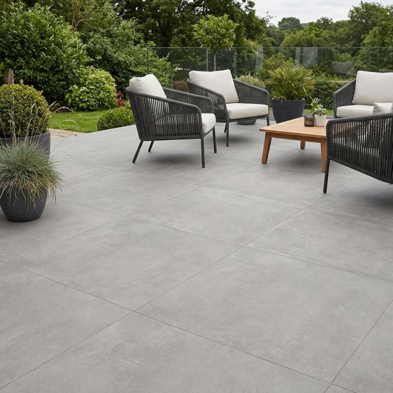 Terrasse en carrelage Mirage Glocal Perfect GC02, mise en situation