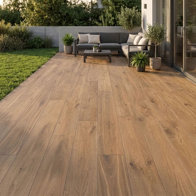 Terrasse en carrelage Mirage Kao Spice KA04, mise en situation