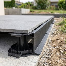 Fixing kit for terrace side finishes - Black - Verindal