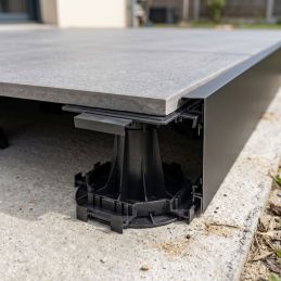 Kit de fijación para acabados laterales de terraza – Negro – Vérindal+