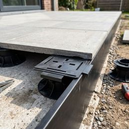 Plaque à dalle pour plot terrasse - Noir - Vérindal