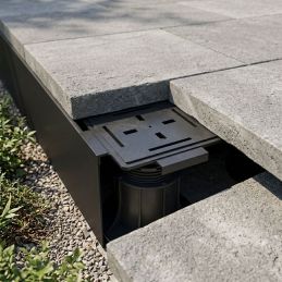 Plaque à dalle pour plot terrasse - Noir - Vérindal