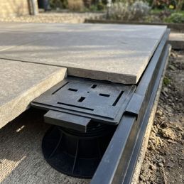 Plaque à dalle pour plot terrasse - Noir - Vérindal