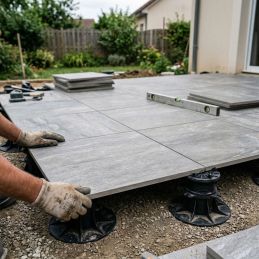 Base de montaje 70/110 mm para terraza de losas o azulejos - H70 - Vérindal