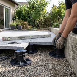 Demi plot de terrasse dalle de 35 à 350 mm - Avec Sticksol - Solidor