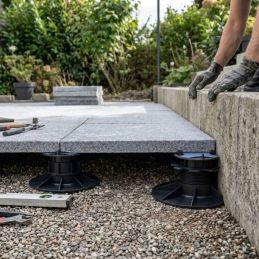 Demi plot de terrasse dalle de 35 à 350 mm - Avec Sticksol - Solidor