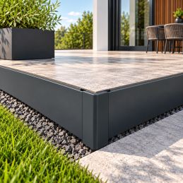 Jonction angle sortant pour profilé clipsable Laqué Anthracite