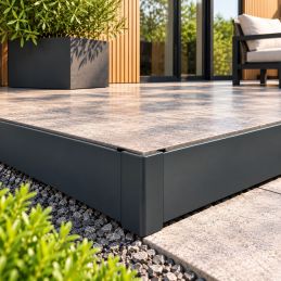 Jonction angle sortant pour profilé clipsable Laqué Anthracite