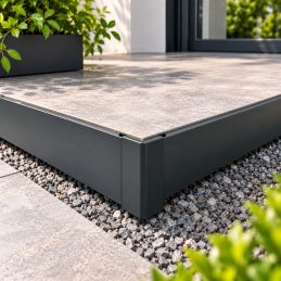 Jonction angle sortant pour profilé clipsable Laqué Anthracite