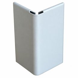 External corner connector for clip-on profile Aluminum Grey Lacquered
