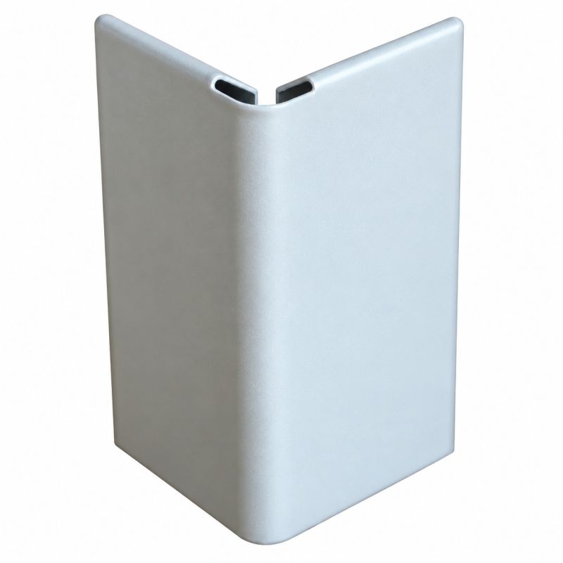 Jonction angle sortant pour profilé clipsable Laqué Gris Aluminium