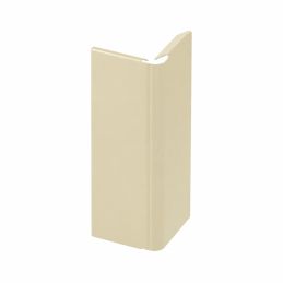 Conector de ángulo exterior para perfil de acabado clipsable – Blanco Perla RAL 1013