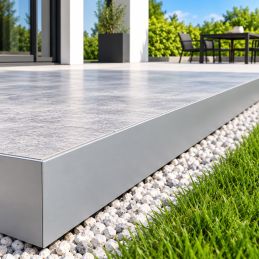 Profilé de finition clipsable Laqué Gris Aluminium