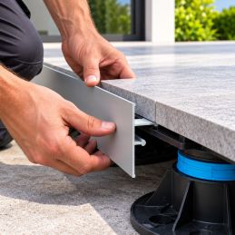 Profilé de finition clipsable Laqué Gris Aluminium