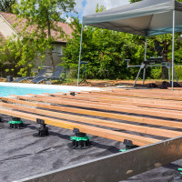 Rastrel clase 4: estructura de madera duradera para terraza y jardín | Plots Discount