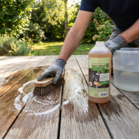 Wooden deck board maintenance: cleaning and protection | Plots Discount