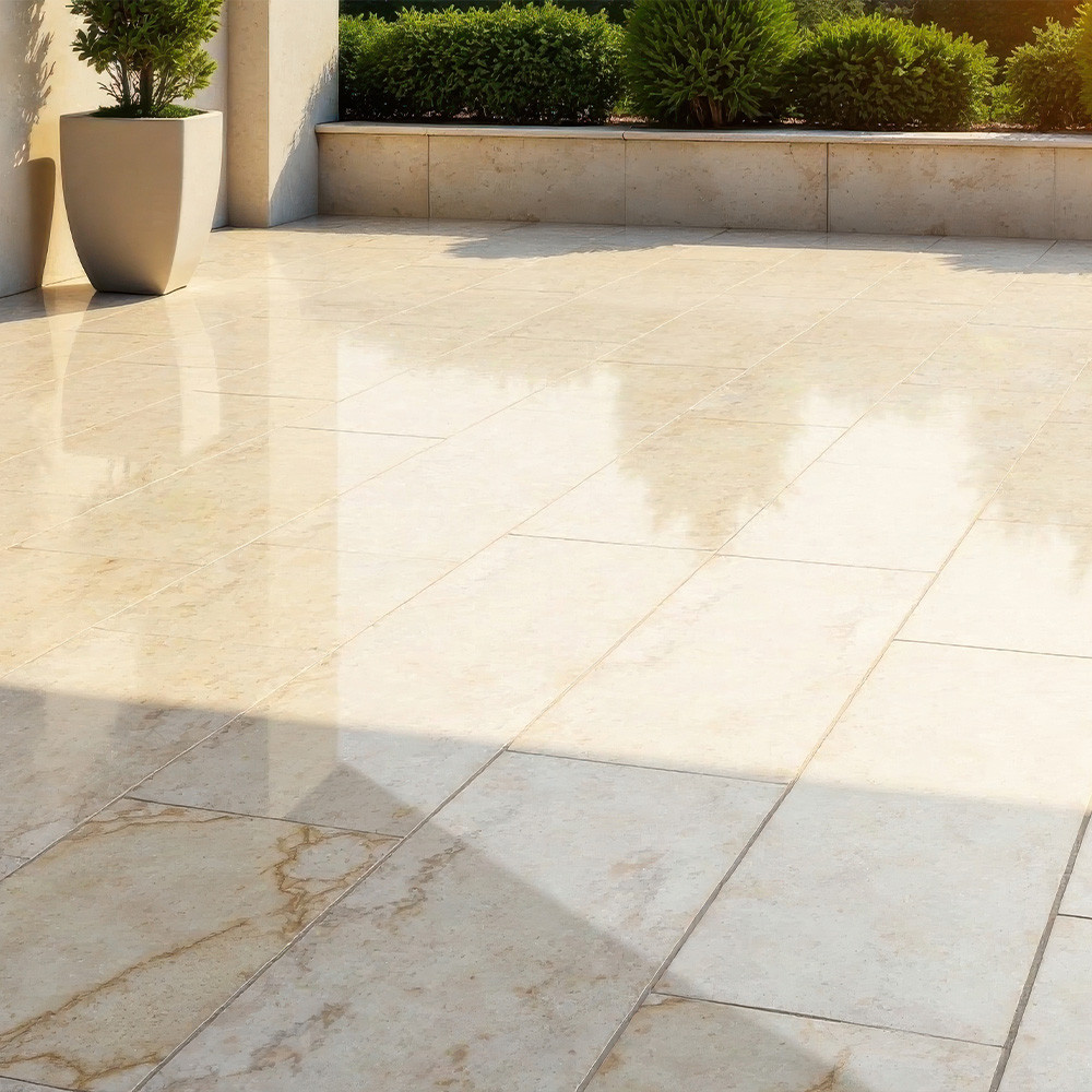 Carrelage extérieur beige