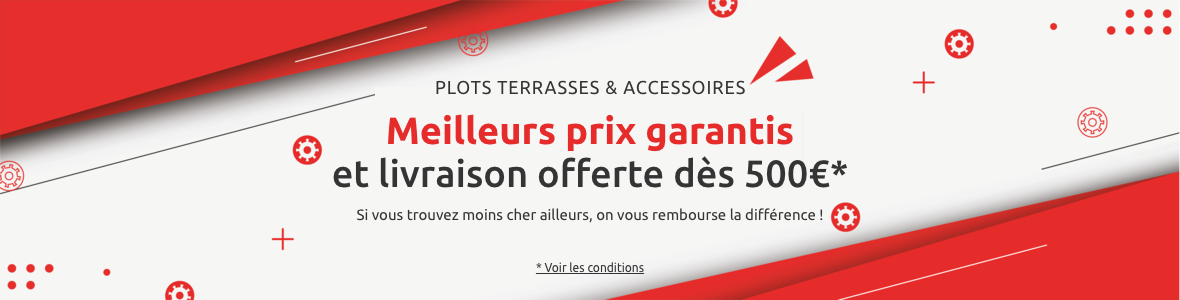 remboursement de la différence et livraison offerte dès 500€ d'achat